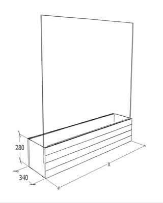 Screen with flower box